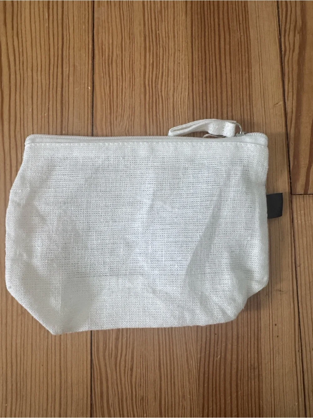 Denver Colorado White Hemp Cosmetic Pouch with Mountain Print